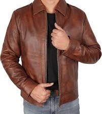 brown leather styles jacket
